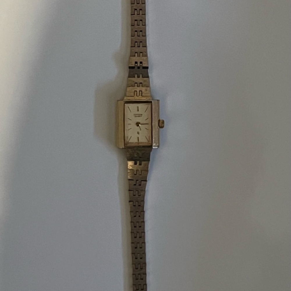 Citizens Vintage 1980s Gold Square Face Watch